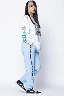 BROKEN PROMISES Social Media Drama Blue Jogger Bottoms 14 BROKEN PROMISES Social Media Drama Blue Jogger Bottoms