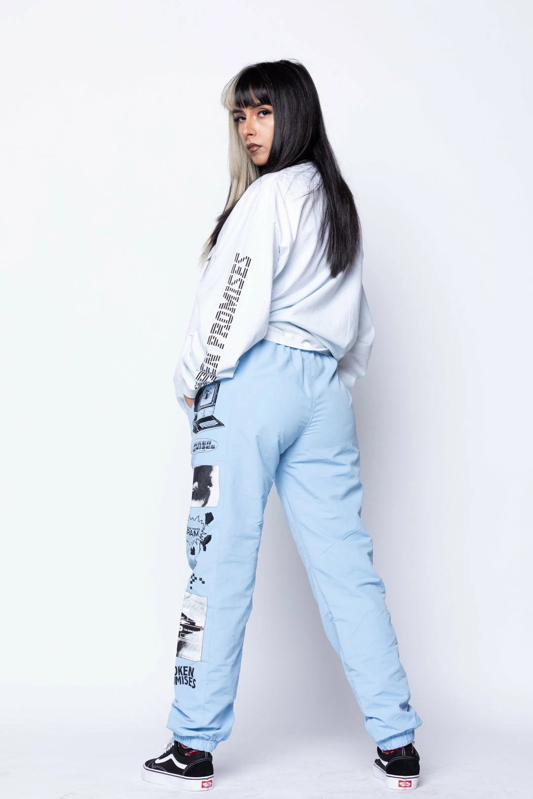 BROKEN PROMISES Social Media Drama Blue Jogger Bottoms 9 BROKEN PROMISES Social Media Drama Blue Jogger Bottoms