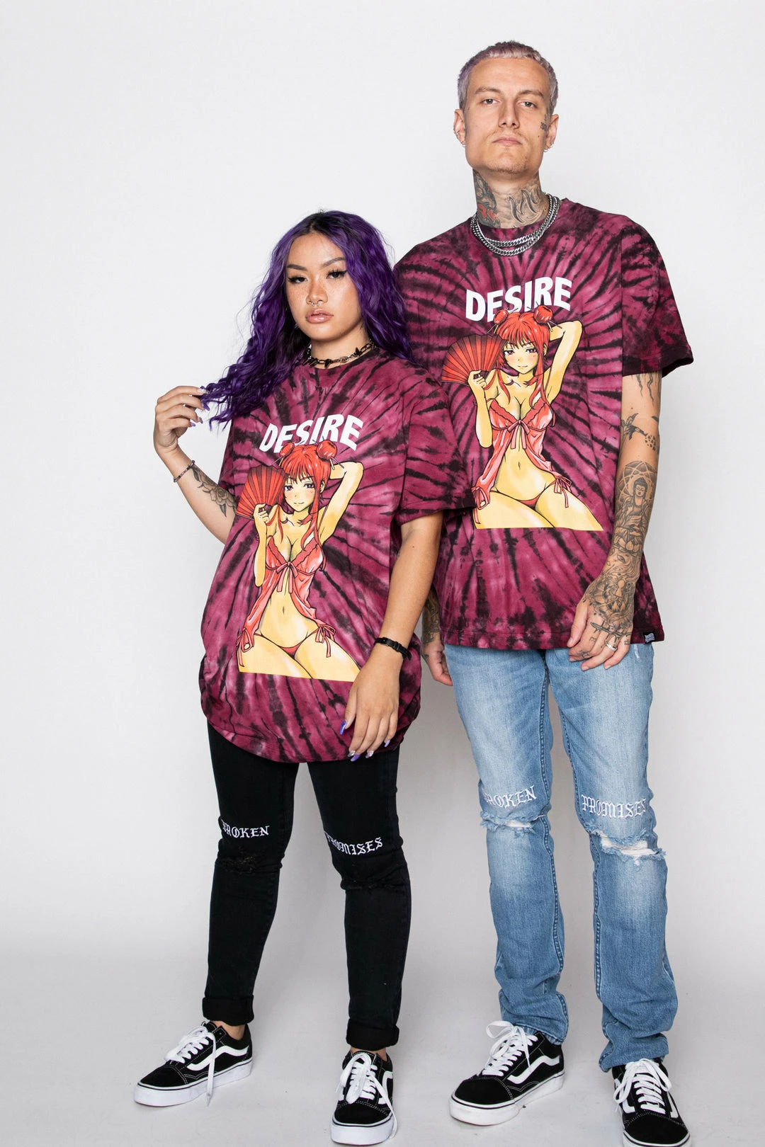 BROKEN PROMISES Shirts Desire Anime Tie Dye Tee 8 BROKEN PROMISES Shirts Desire Anime Tie Dye Tee