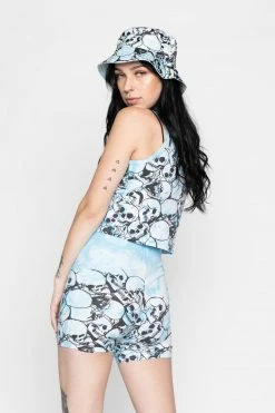 BROKEN PROMISES Catacombs Crop Tank Lt Blue Sets 15 BROKEN PROMISES Catacombs Crop Tank Lt Blue Sets