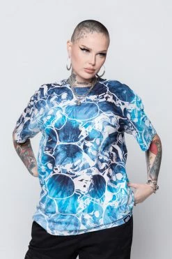 BROKEN PROMISES Shirts Night Terrors AOP Tee Blue