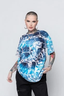 BROKEN PROMISES Shirts Night Terrors AOP Tee Blue