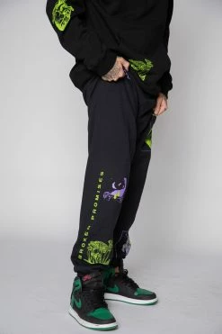 BROKEN PROMISES Bottoms Delirious Sweatpants Black