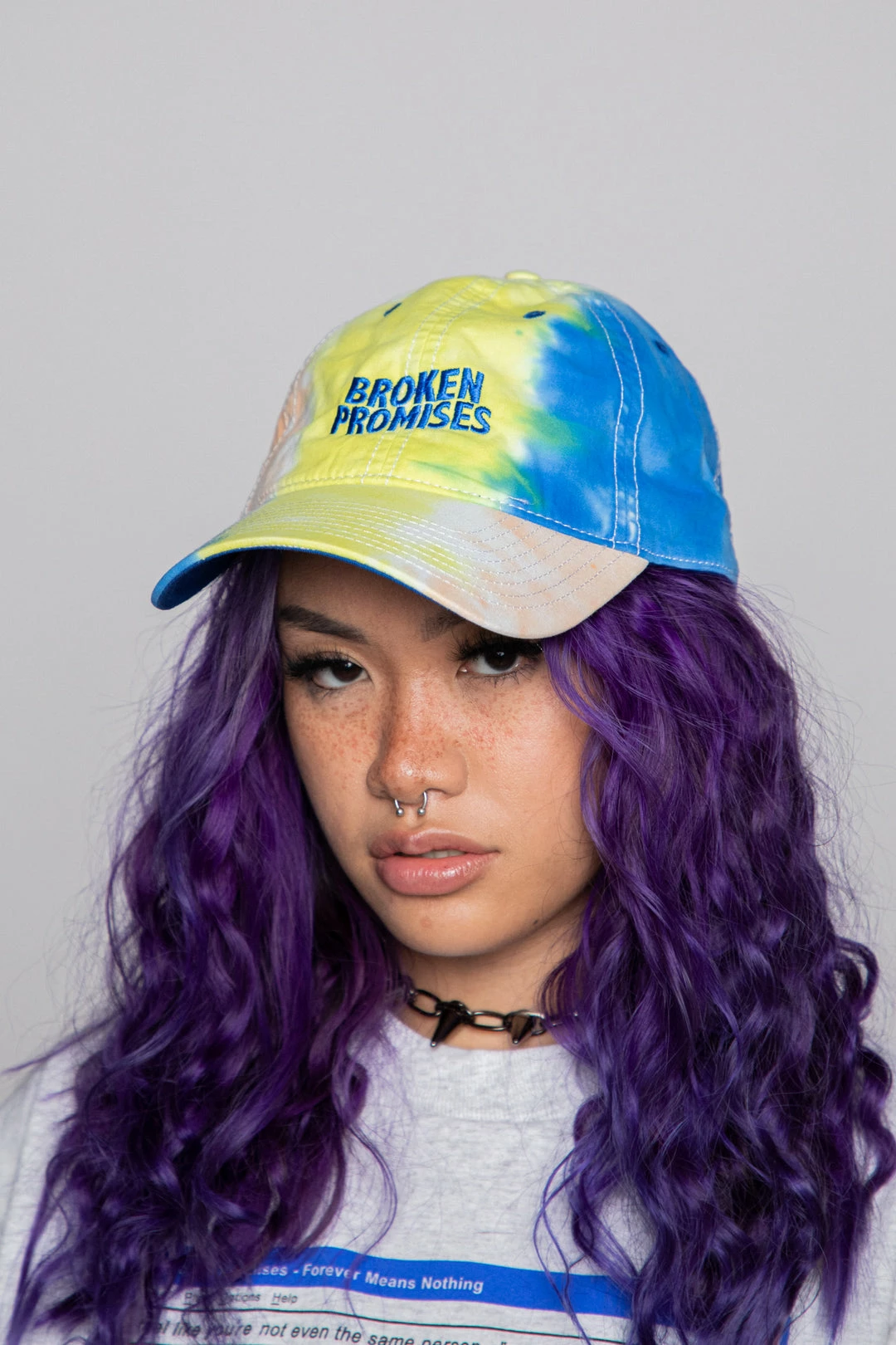 BROKEN PROMISES Wave Logo Sunset Tie Dye Hat 3 BROKEN PROMISES Wave Logo Sunset Tie Dye Hat