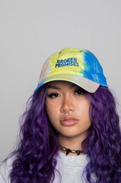 BROKEN PROMISES Wave Logo Sunset Tie Dye Hat 10 BROKEN PROMISES Wave Logo Sunset Tie Dye Hat