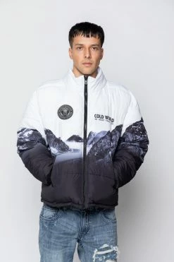 BROKEN PROMISES Glacier Cold Puffer Jacket (Black/White)
