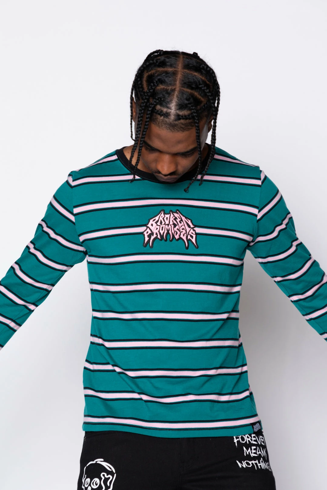 BROKEN PROMISES Shirts Destruction Stripe L/S Green 10 BROKEN PROMISES Shirts Destruction Stripe L/S Green