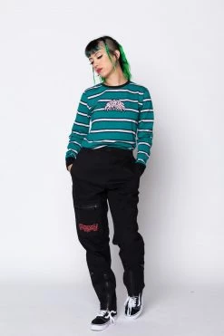BROKEN PROMISES Shirts Destruction Stripe L/S Green 19 BROKEN PROMISES Shirts Destruction Stripe L/S Green