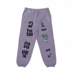 BROKEN PROMISES Bottoms Magical Mushrooms Sweatpants Purple - BPxYH 12 BROKEN PROMISES Bottoms Magical Mushrooms Sweatpants Purple - BPxYH