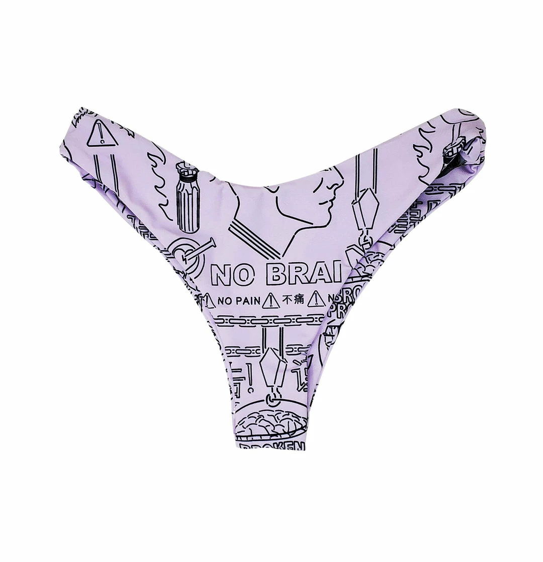 BROKEN PROMISES No Brain Bikini Bottom Lavender 5 BROKEN PROMISES No Brain Bikini Bottom Lavender
