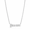 BROKEN PROMISES Jewelry Promises Nameplate Necklace Silver