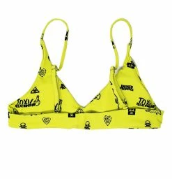 BROKEN PROMISES Toxic Relationship Bikini Top Neon Green
