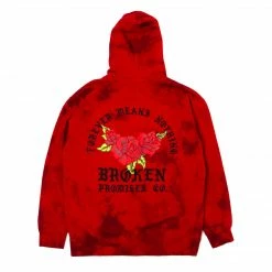 BROKEN PROMISES Hoodies Trio Red Tie Dye Hoodie 22 BROKEN PROMISES Hoodies Trio Red Tie Dye Hoodie