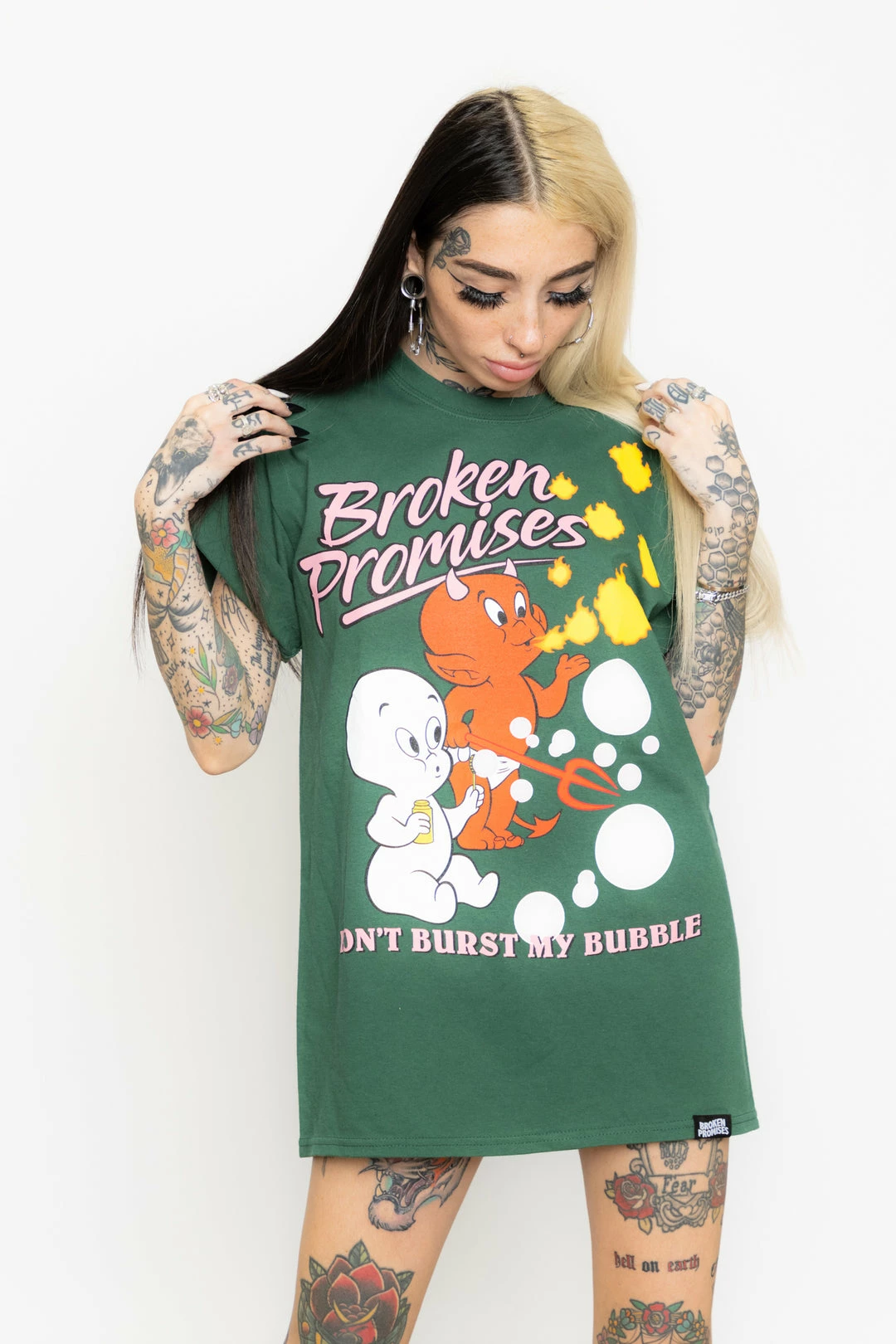 BROKEN PROMISES BP X Casper Burst My Bubble Tee Forest 9 BROKEN PROMISES BP X Casper Burst My Bubble Tee Forest
