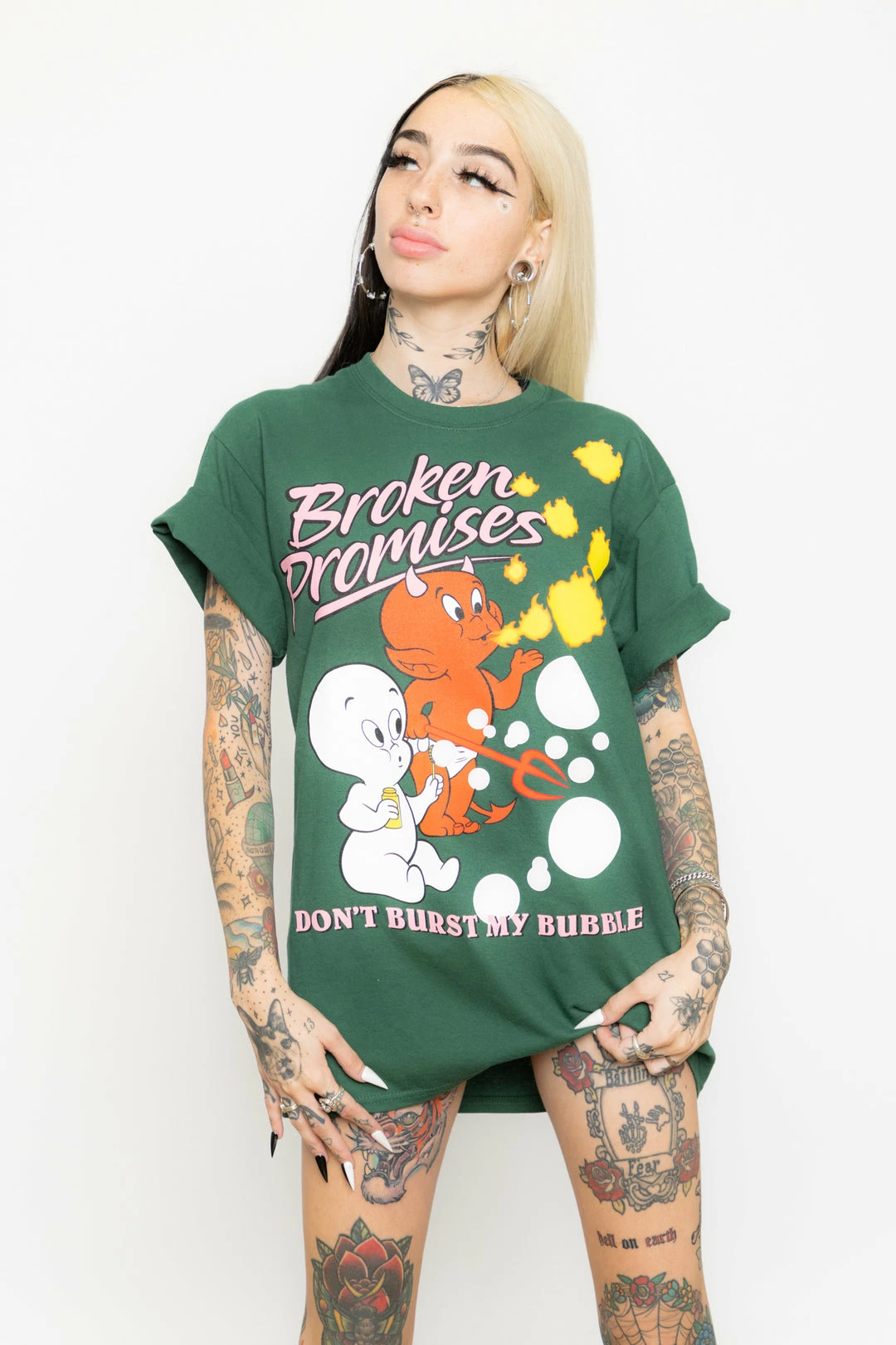 BROKEN PROMISES BP X Casper Burst My Bubble Tee Forest 8 BROKEN PROMISES BP X Casper Burst My Bubble Tee Forest