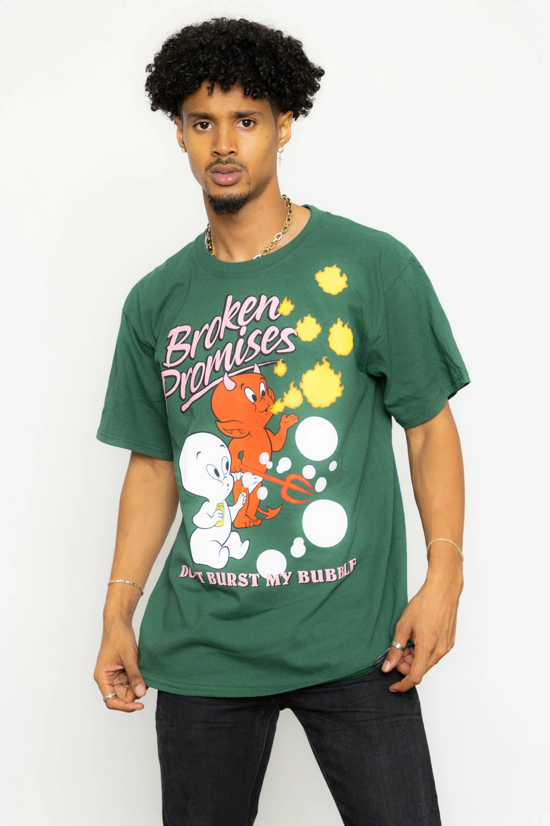 BROKEN PROMISES BP X Casper Burst My Bubble Tee Forest 7 BROKEN PROMISES BP X Casper Burst My Bubble Tee Forest