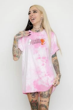 BROKEN PROMISES BP X Casper Burst My Bubble Tie Dye Pink Tee 15 BROKEN PROMISES BP X Casper Burst My Bubble Tie Dye Pink Tee