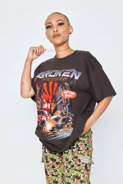 BROKEN PROMISES Drifting Apart S/S Brown Shirts