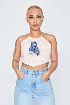 BROKEN PROMISES Softly Pink Tie Dye Halter Top 22 BROKEN PROMISES Softly Pink Tie Dye Halter Top