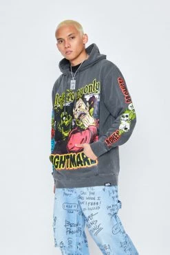 CASH Only Nightmare Hoodie Pigment Dye Charcoal