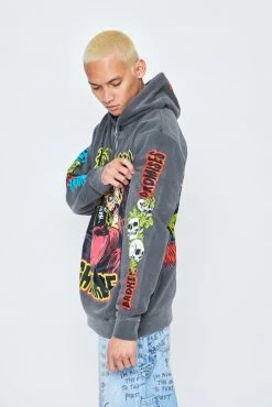 CASH Only Nightmare Hoodie Pigment Dye Charcoal