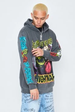 CASH Only Nightmare Hoodie Pigment Dye Charcoal