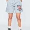BROKEN PROMISES Batwing Banded Sweatshort Grey