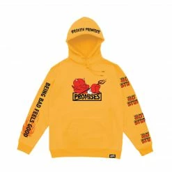 BROKEN PROMISES Chillax Hoodie Gold - BP X Hot Stuff Hoodies
