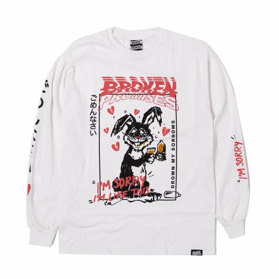 BROKEN PROMISES Shirts Drown My Sorrows L/S White 8 BROKEN PROMISES Shirts Drown My Sorrows L/S White