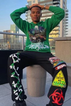 BROKEN PROMISES BP X Hot Wheels Feeling Low Hoodie Green