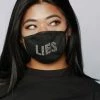 CASH Lies Rhinestone Face Covering