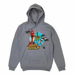 BROKEN PROMISES Hoodies BP Love Vs Lust Hoodie Grey