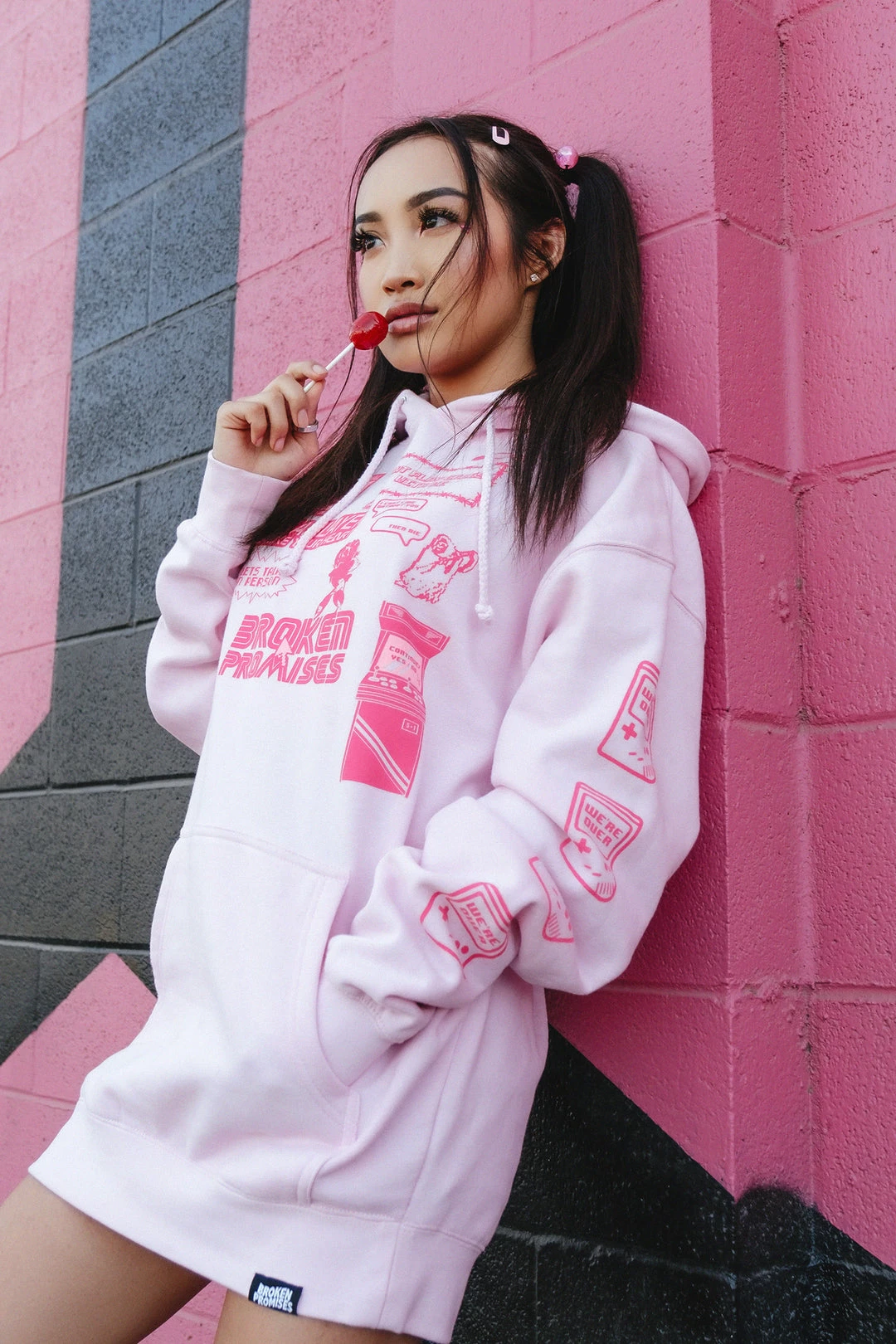 BROKEN PROMISES Don't Play Games Hoodie Pink Hoodies 4 BROKEN PROMISES Don't Play Games Hoodie Pink Hoodies