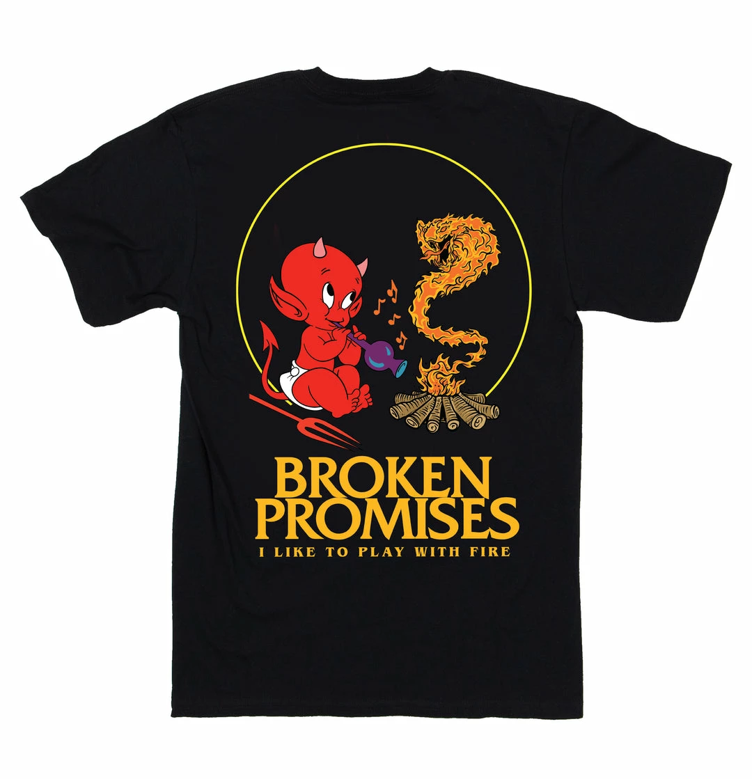 BROKEN PROMISES Shirts Play With Fire SST Black - BP X Hot Stuff 5 BROKEN PROMISES Shirts Play With Fire SST Black - BP X Hot Stuff