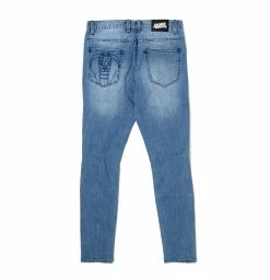 BROKEN PROMISES Stitch & Rip Denim - Medium Blue