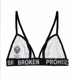 BROKEN PROMISES Lounge Black Cotton Triangle Bra